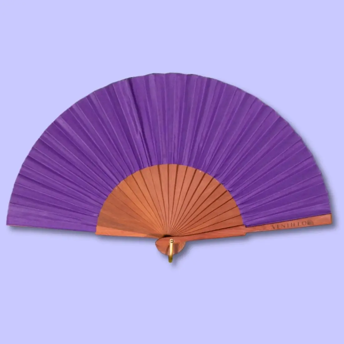 Fächer Nr. 39 " UNI" VIOLETT aus Spanien, Birnenholz