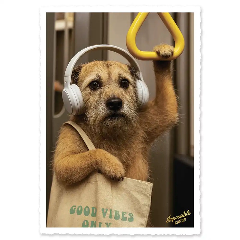 Impossible Card Postkarte *underground dog