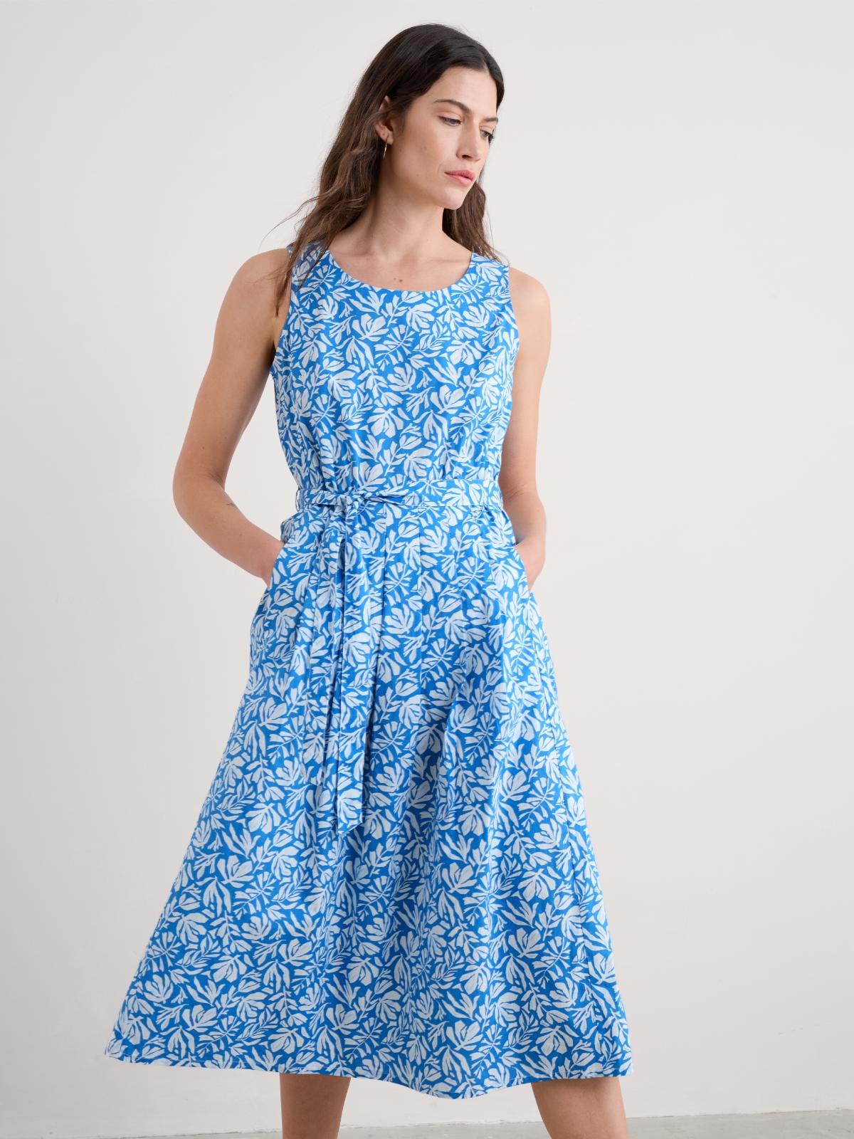 % SEASALT CORNWALL Sommerkleid Belle Dress-Cut Out Seaweed Clear Sky %
