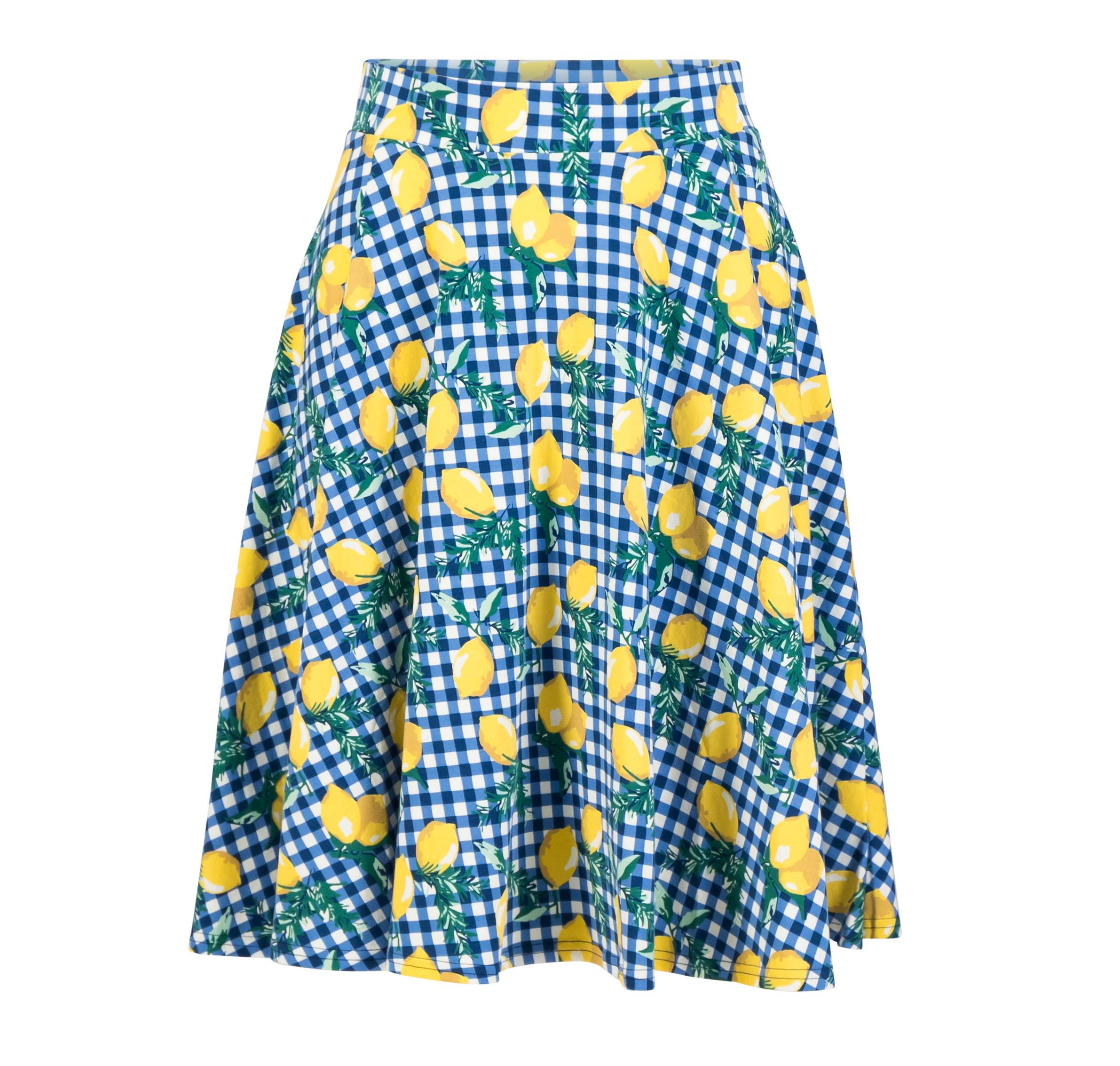 Blutsgeschwister Tellerrock Fullmoon Circle - rosemarine, Zitronen