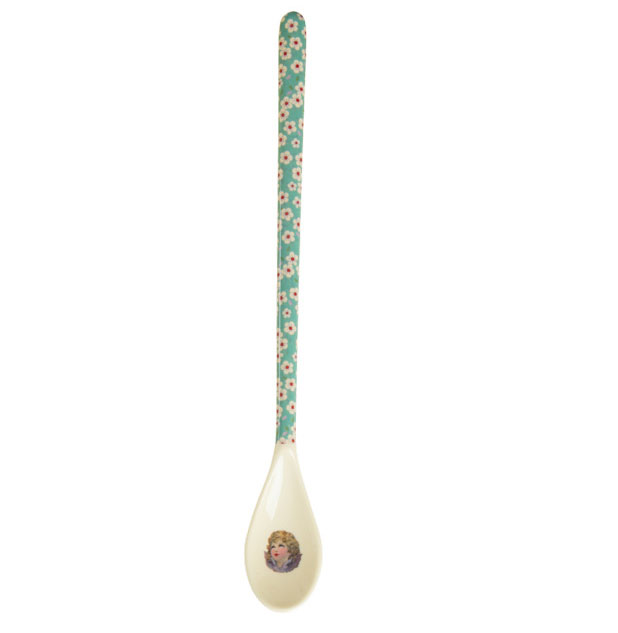 Rice Melamin Latte-Löffel XMAS Streifen & Hase auf Fliegenpilz, pro Stück 