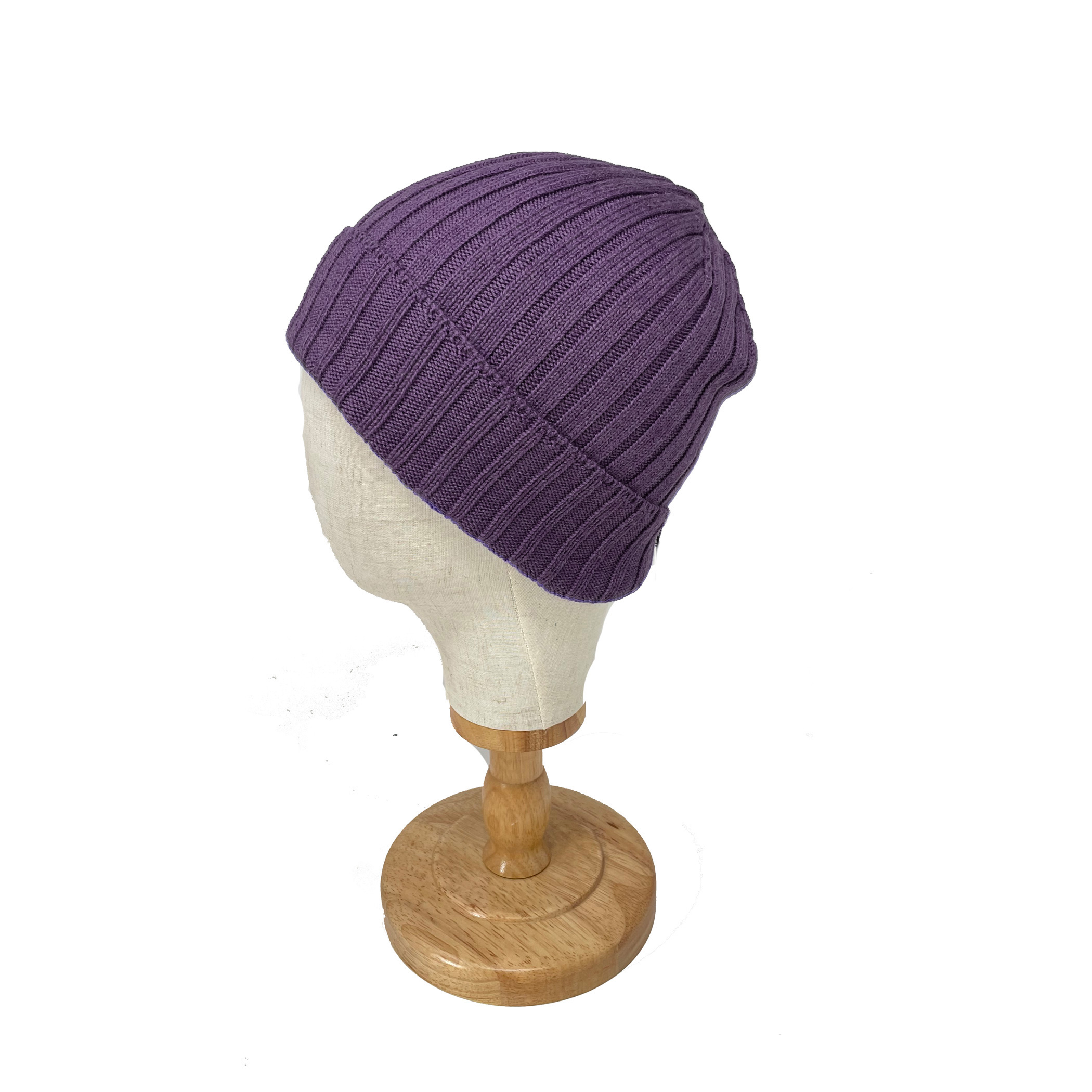 McKernan Mütze "FINE RIB HAT" purple, Wollmütze, 100% Wolle, sehr weich!    