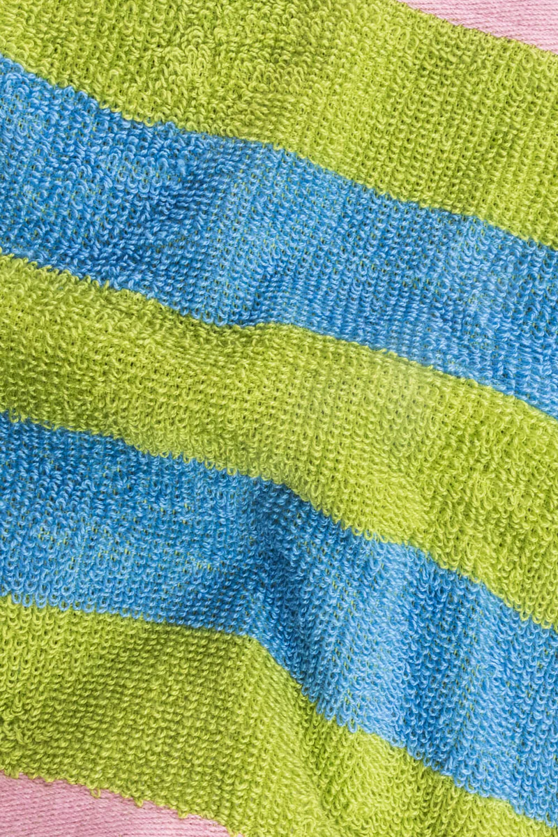Frottee Abwaschtuch STRIPES Blau/Grün, ZESTLINE GOTS Organic , ca. 22 x 22 cm 