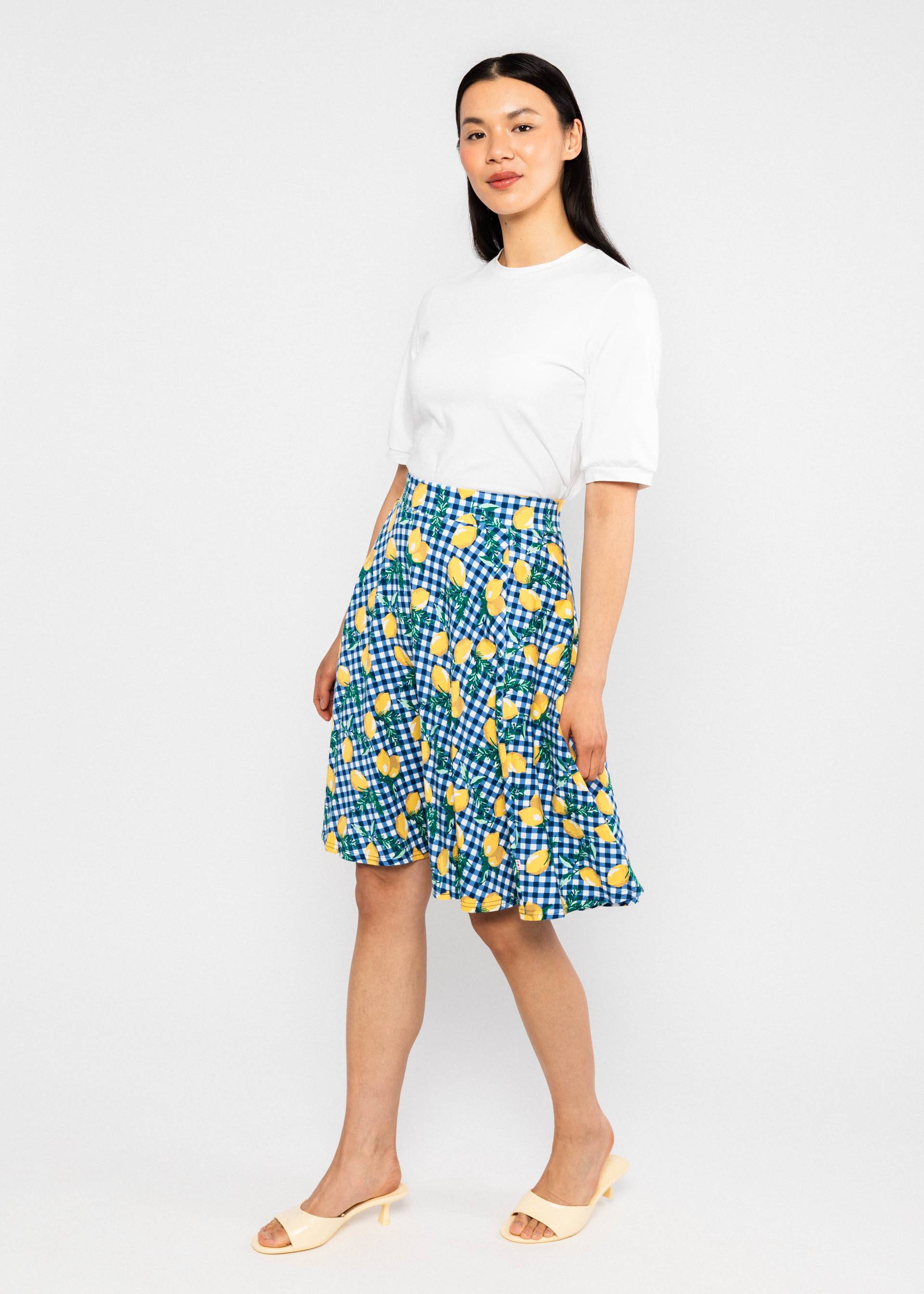 Blutsgeschwister Tellerrock Fullmoon Circle - rosemarine, Zitronen