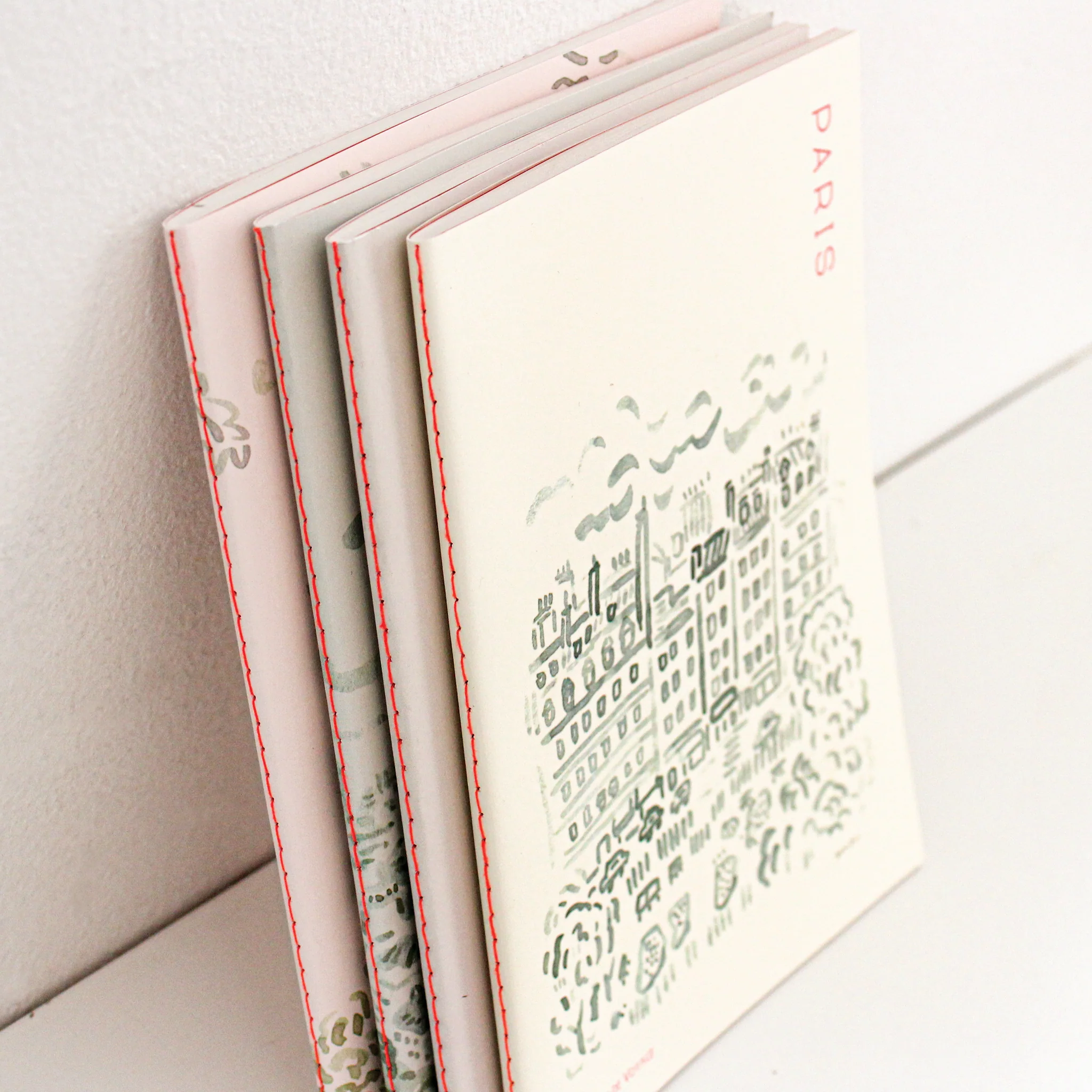 Schreibheft Carnet de Voyage, Paris Eiffel Pink/ L'après-midi, A5, 48 Seiten