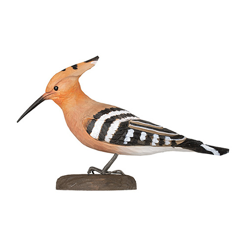 Vogel Wiedehopf Lindenholz handgeschnitzt DecoBird