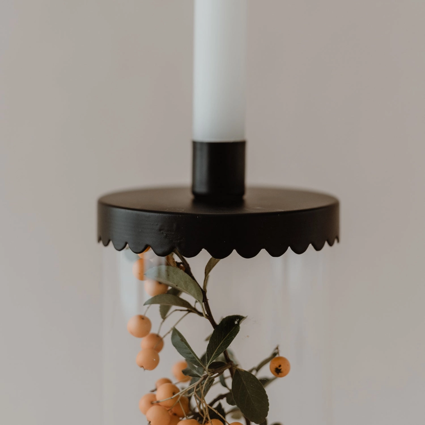 Eulenschnitt Kerzenhalter schwarz Welle für Vorratsglas