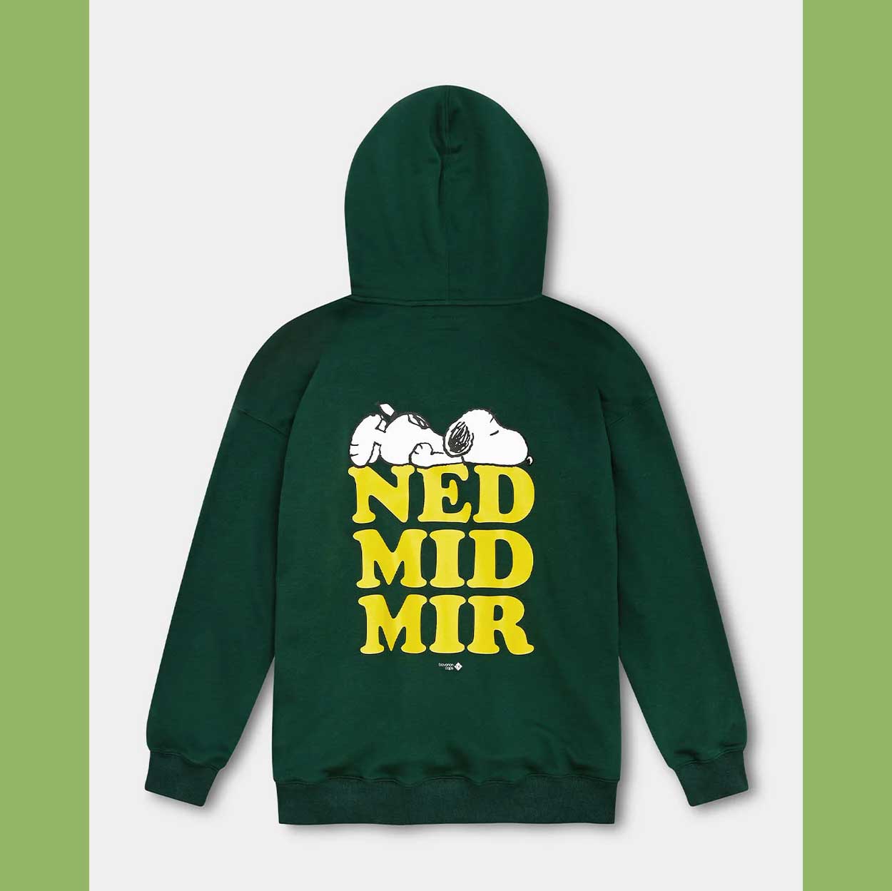 Peanuts Hoodie "Peanuts: Ned mid mir" - dunkelgrün, UNISEX, Oversize
