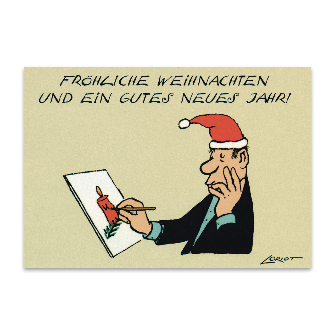 Inkognito Postkarte XMAS LORIOT, Fröhliche Weihnachten