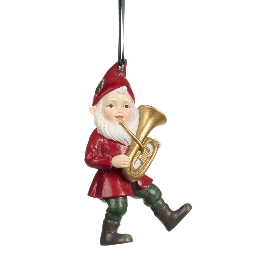 Goodwill Musik Santa Gnom/Zwerg mit Tuba, ca.10 cm  von  Catherine Collection / Goodwill    