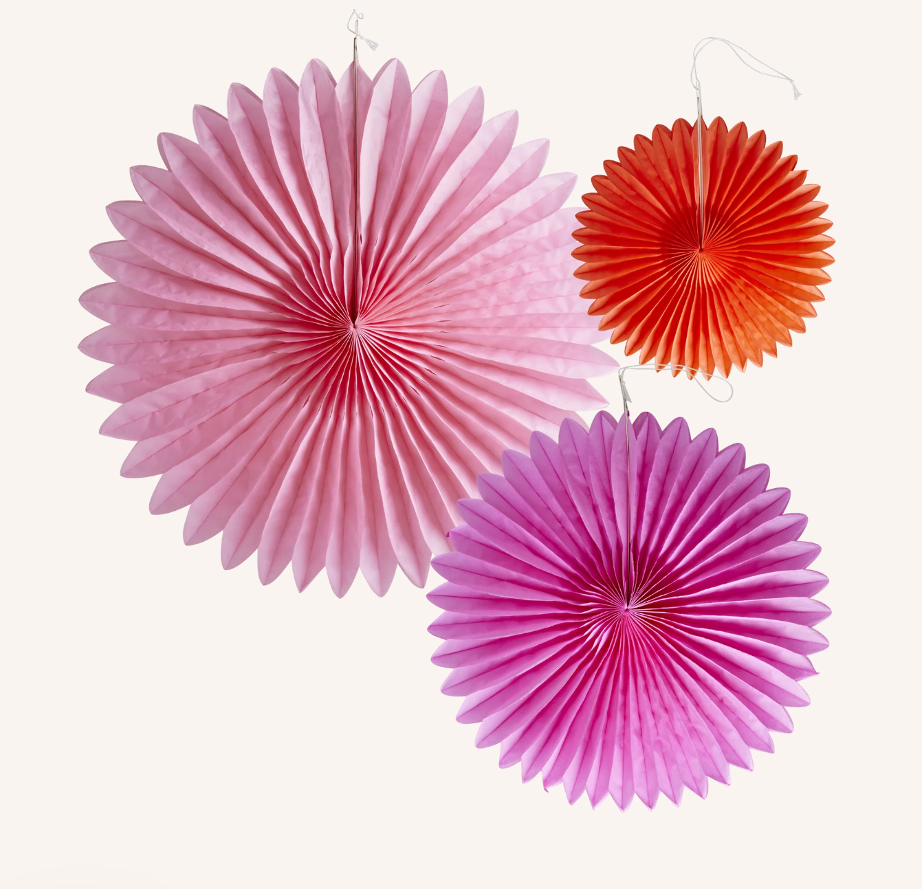 Rice Papier Rosetten - Pink - 3er Pack