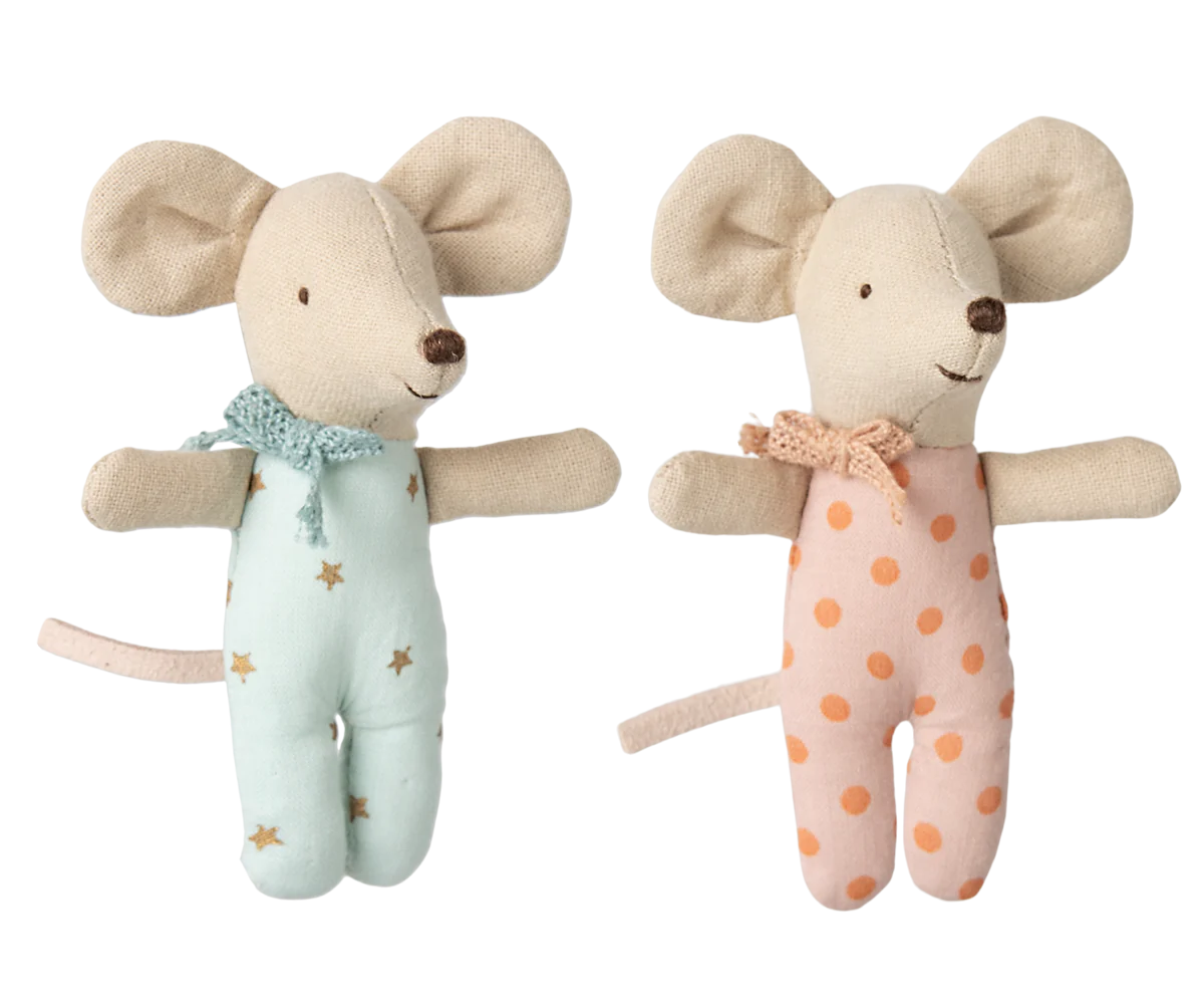 Maileg Zwillinge, Babymäuse in Streichholzschachtel