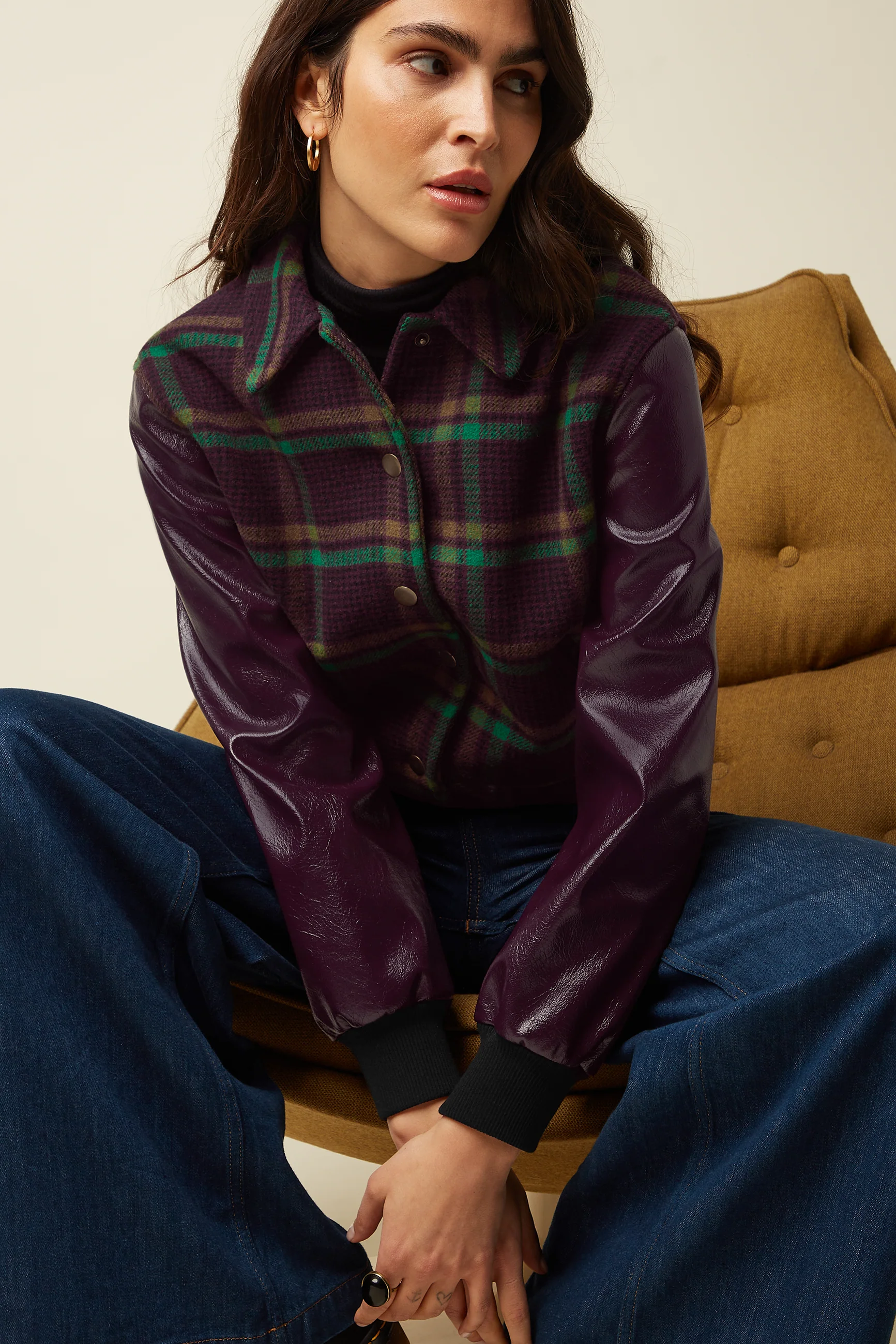 Billie Baseball Jacket Vera Check, Größe 40