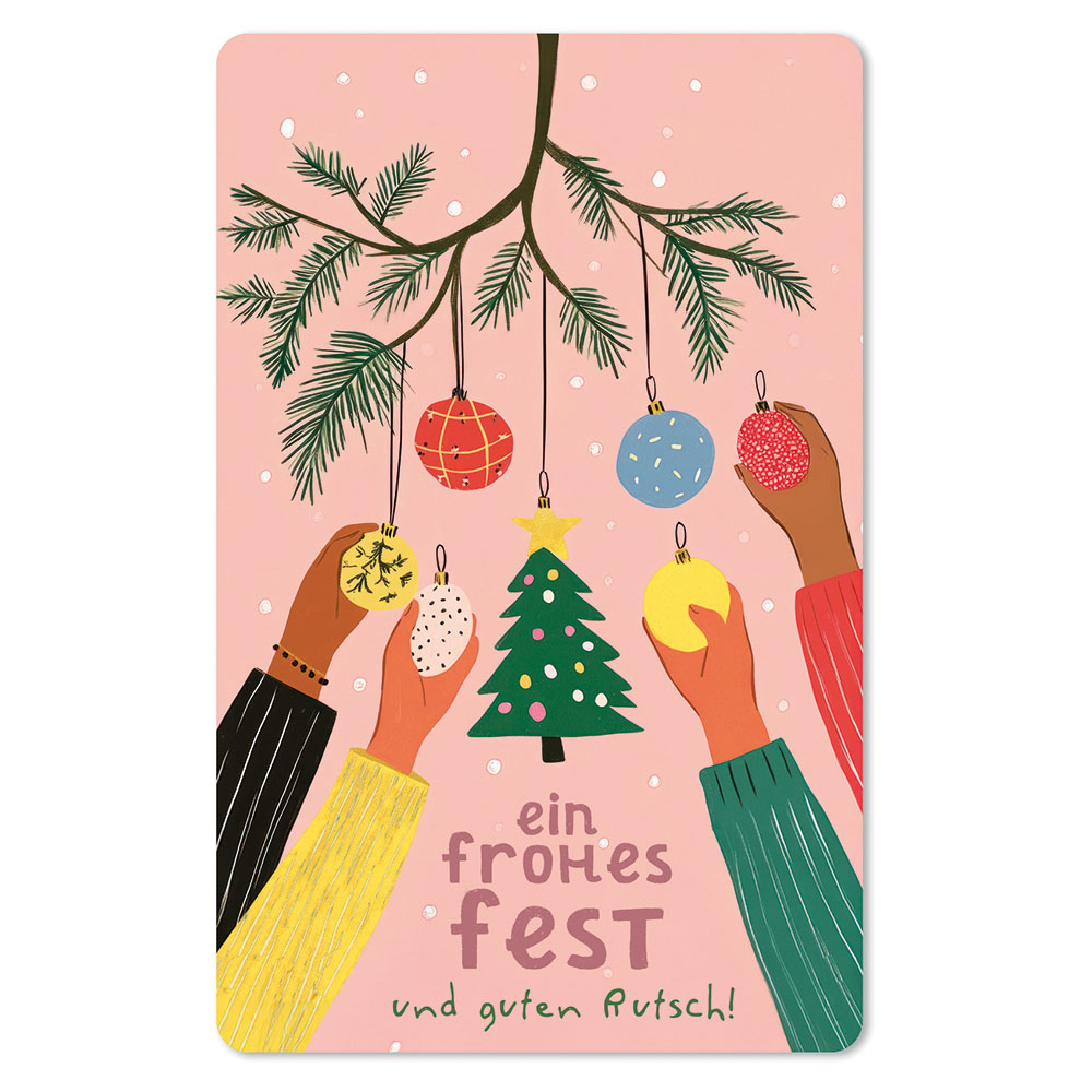 Lunacard Postkarte Weihnachten Ein frohes Fest