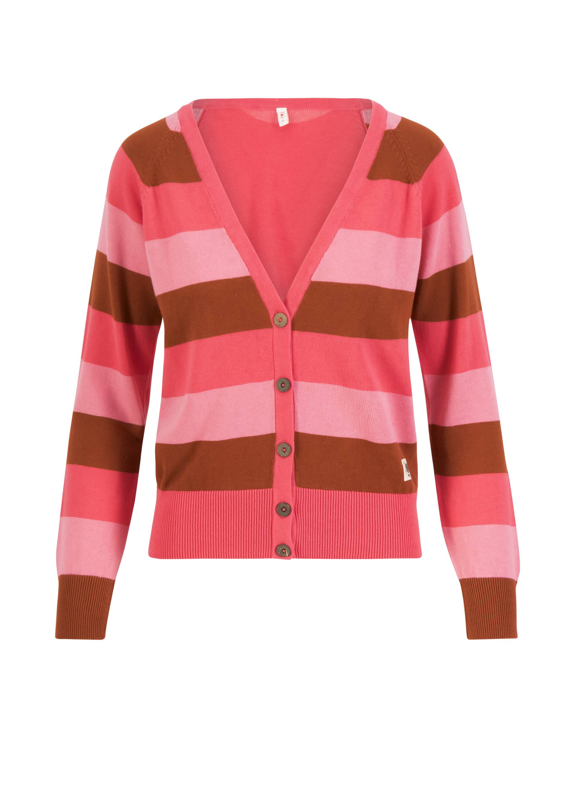 % Blutsgeschwister Cardigan Bright Side of Life, Strickjacke, Muster: red flirty stripes