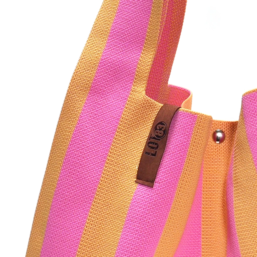LOT83 Shopper Lois 87, Streifen Pink-Aprikot, ca.  45 x 35 cm