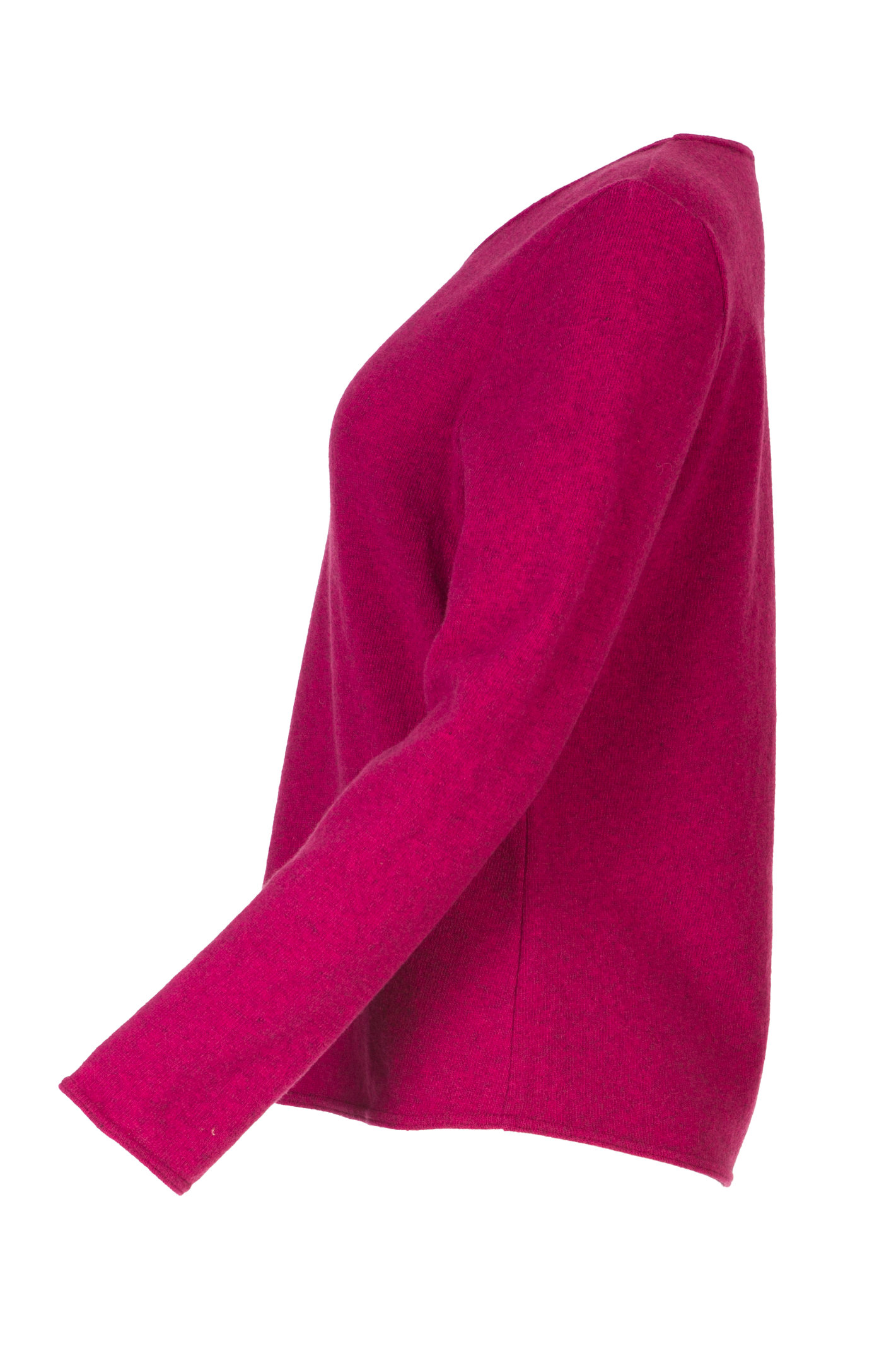 DUNQUE Pullover Uni, Farbe heidelbeere, Made in Germany 