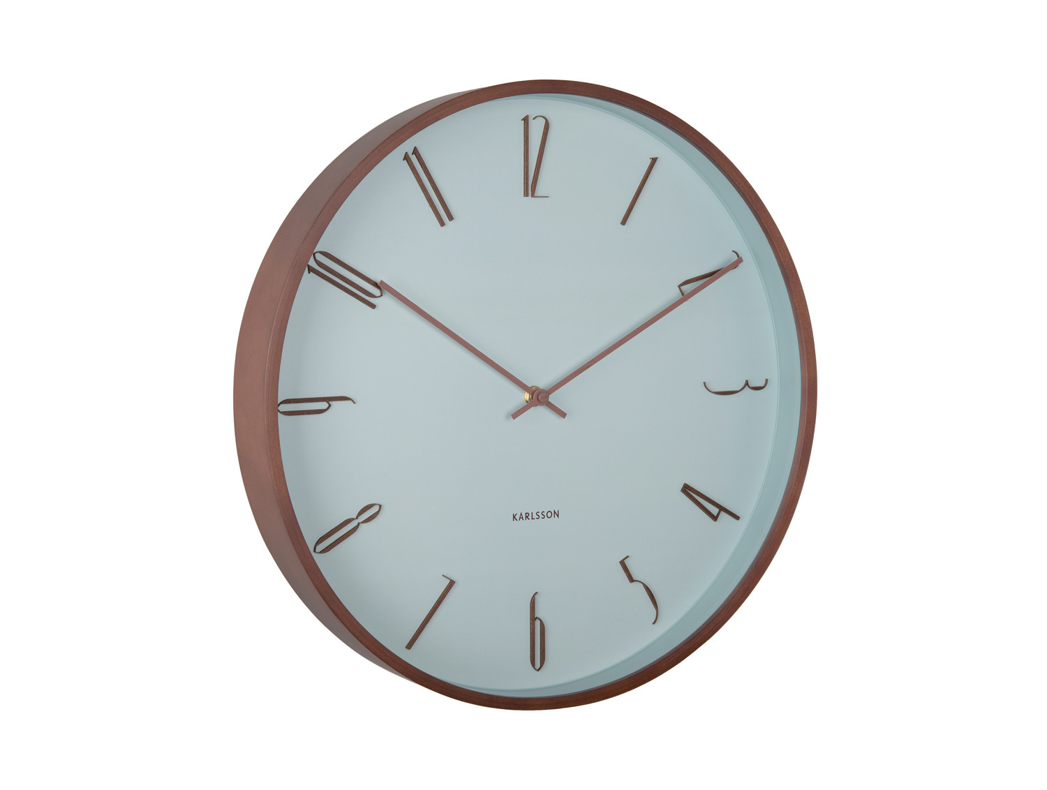 Wanduhr SCANDIA, misty blue, D. 40 cm 