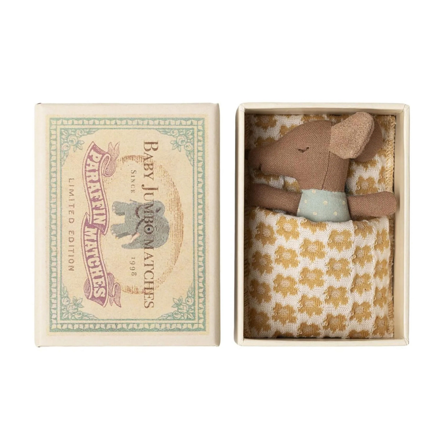 Maileg Schläfrige Babymaus in Matchbox - Blau