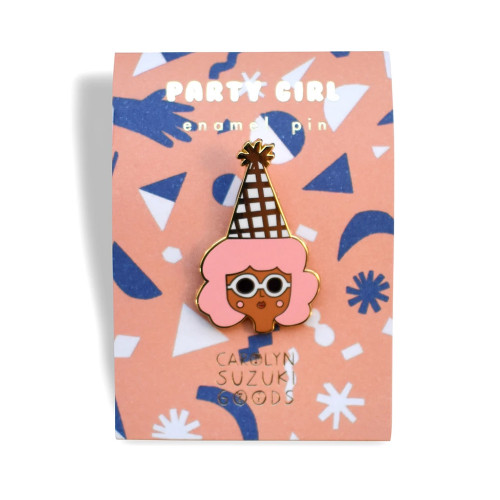 Pin Party Girl,  Emaille Anstecker - Carolyn Suzuki