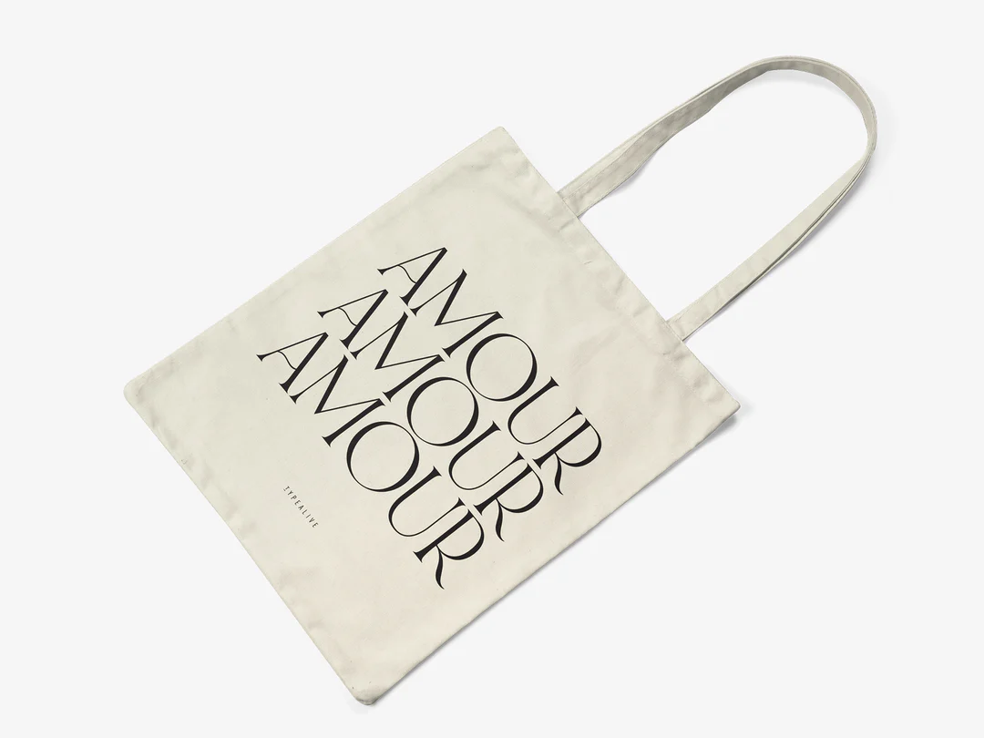 Baumwolltasche " Amour "