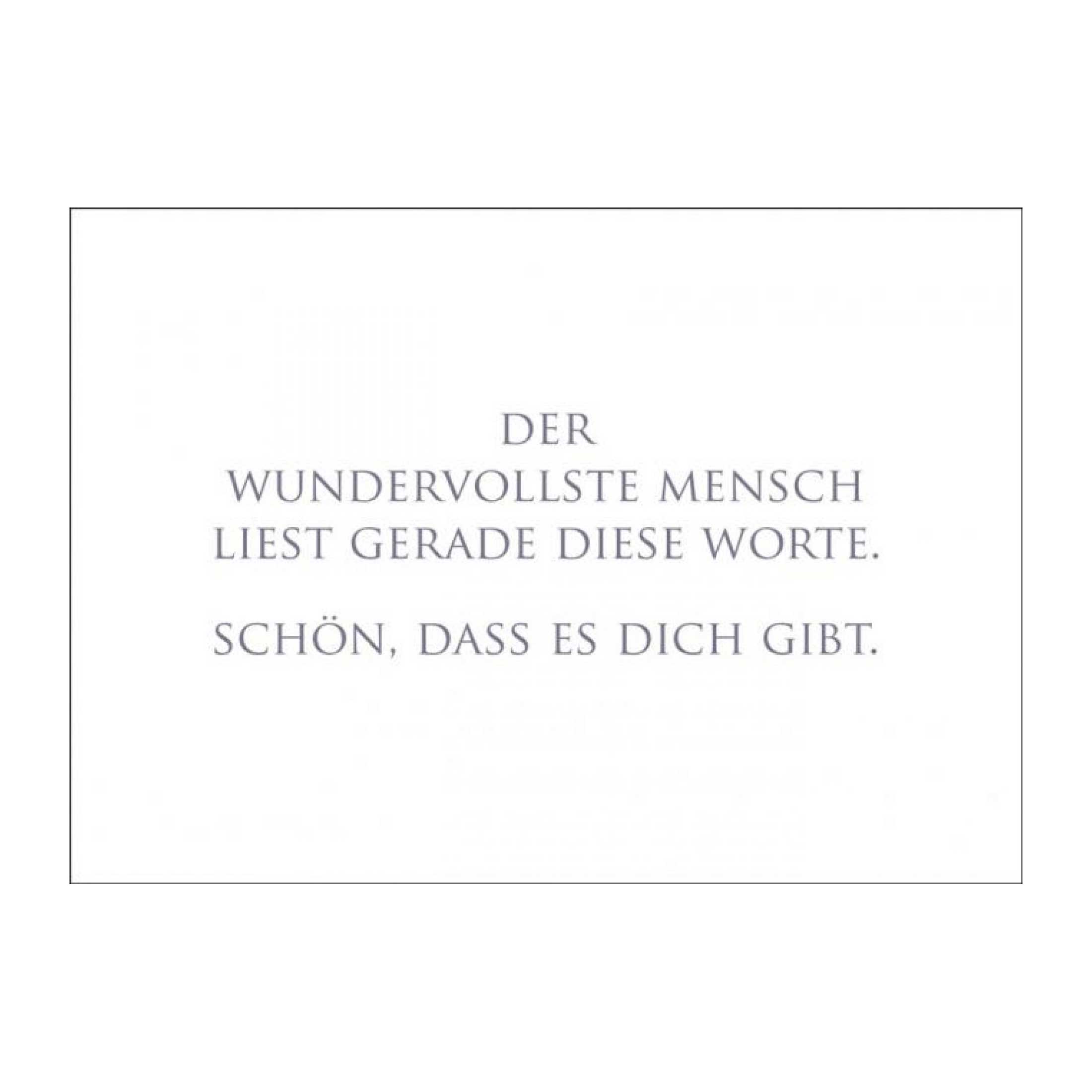Wunderwort Postkarte "Der wundervollste Mensch…"