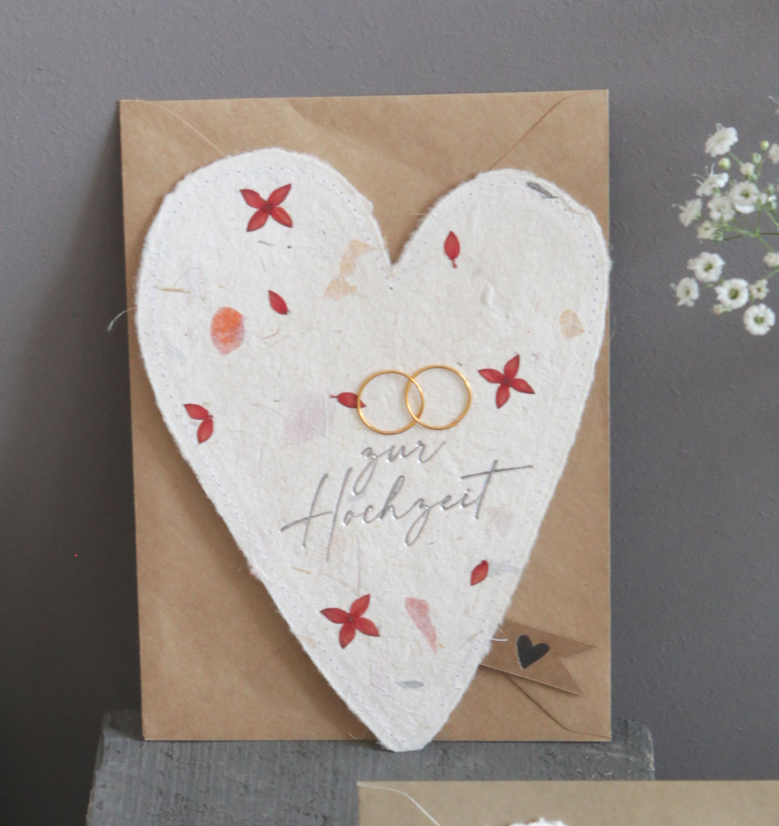 Good old friends Herzpost.Hochzeit, Hochzeitskarte