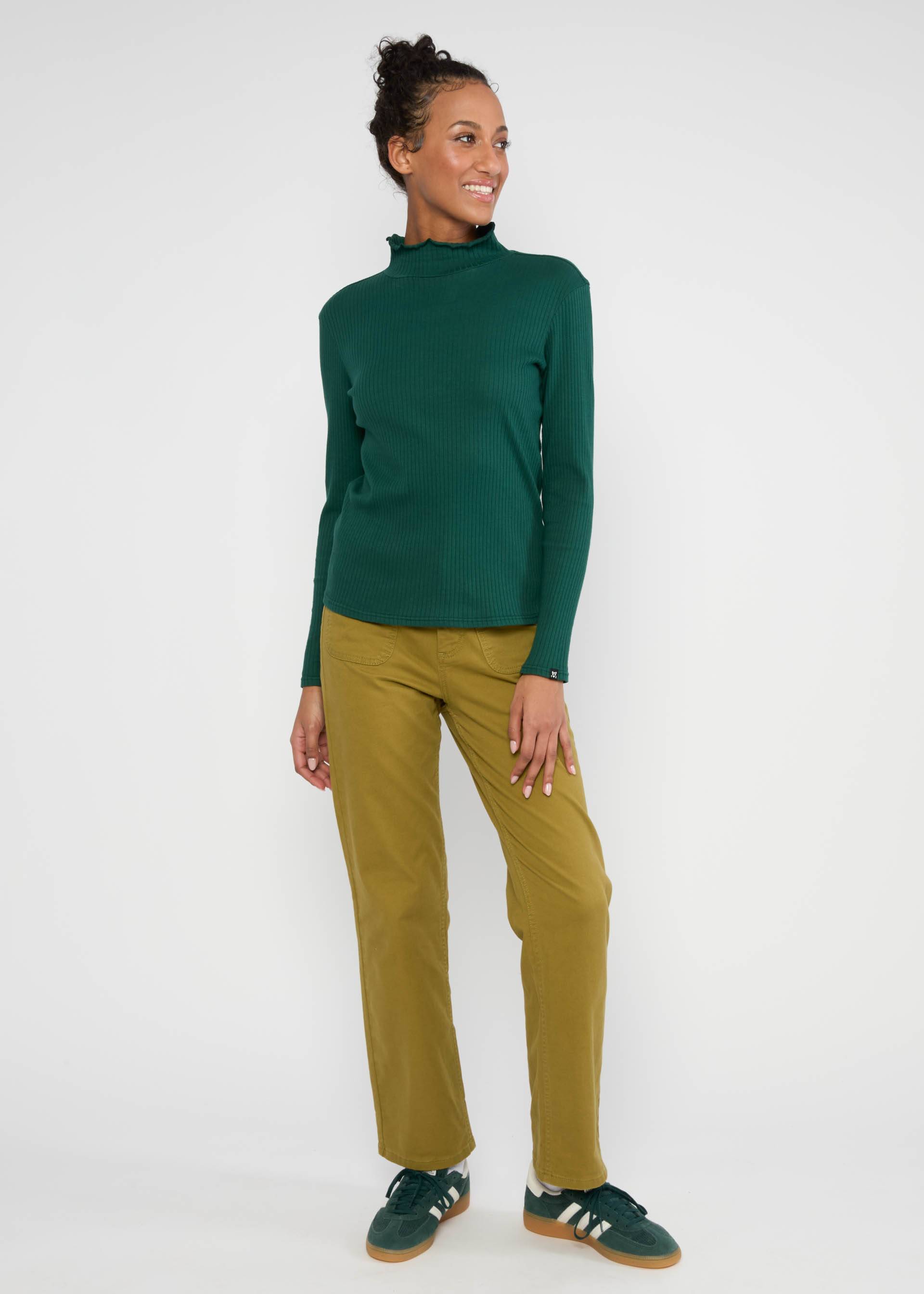 Blutsgeschwister Longsleeve Female Power, Farbe: emerald dahlia green