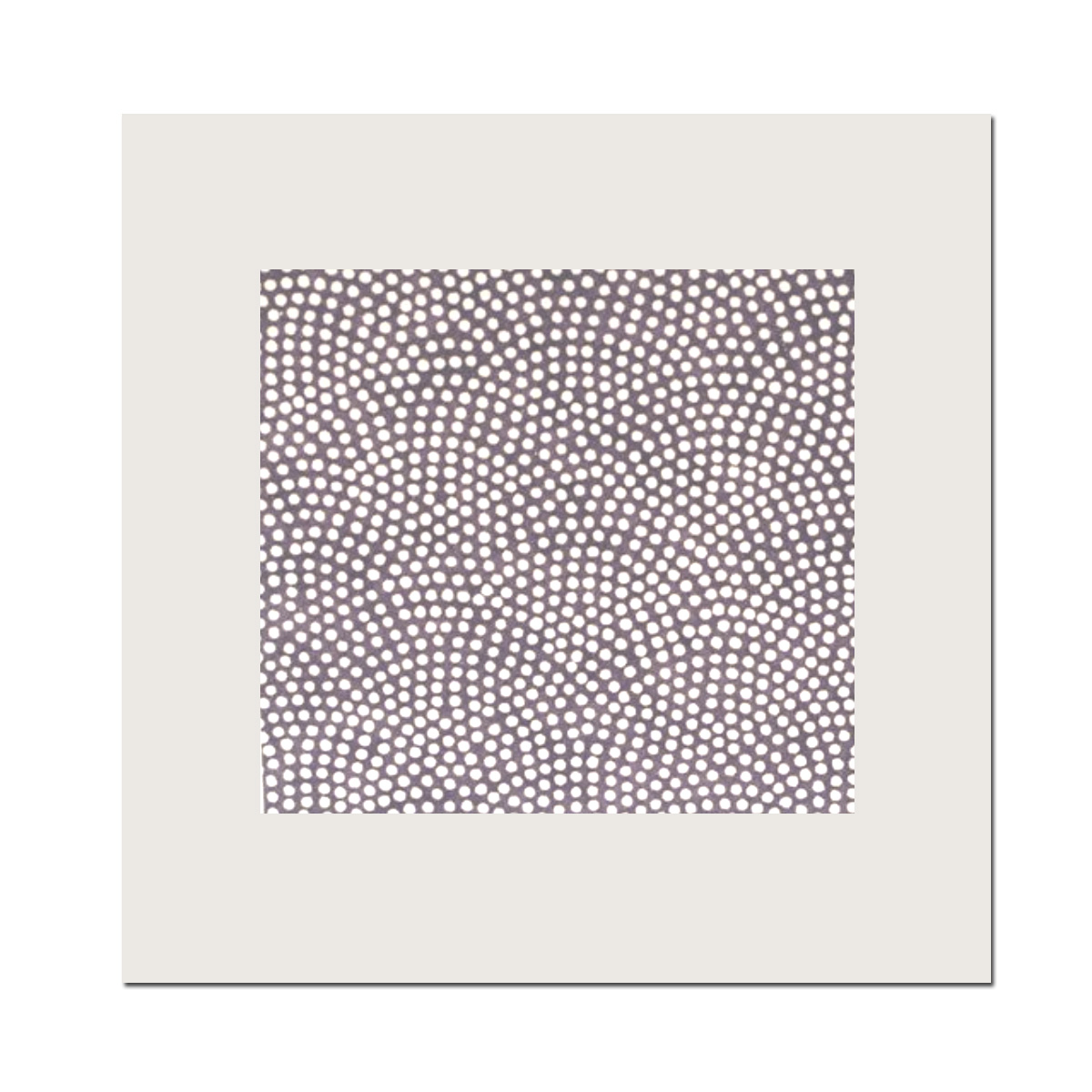 Chiyogami-Doppelkarte quadratisch, Punkte weiß auf graubraun