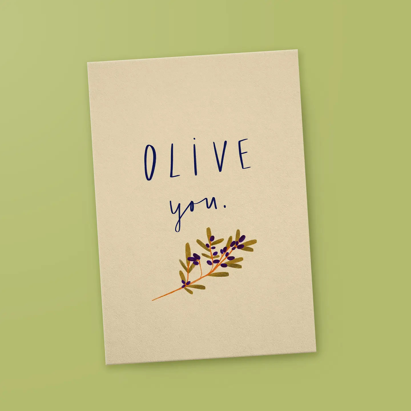 Postkarte »Olive you« von FRANZIZO 