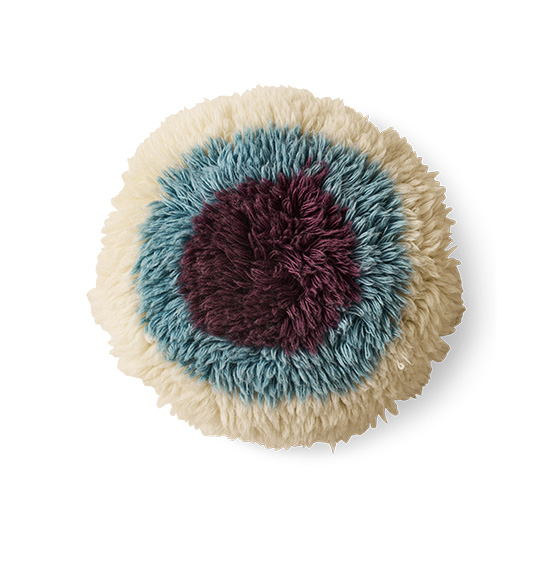 HKliving Kissen Fluffy rund, D. ca. 40 cm, Fluffy cushion, eye catcher