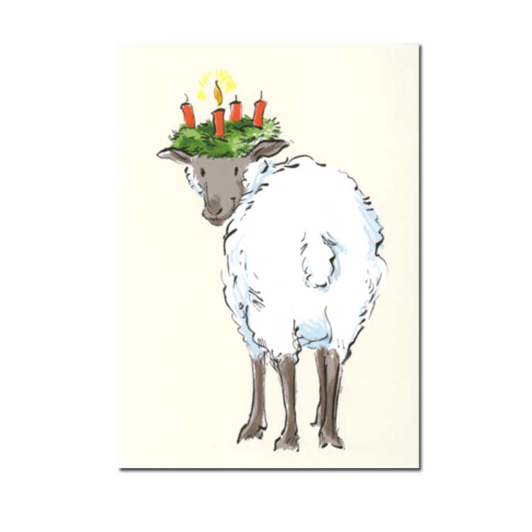 Postkarte   Adventsschaf
