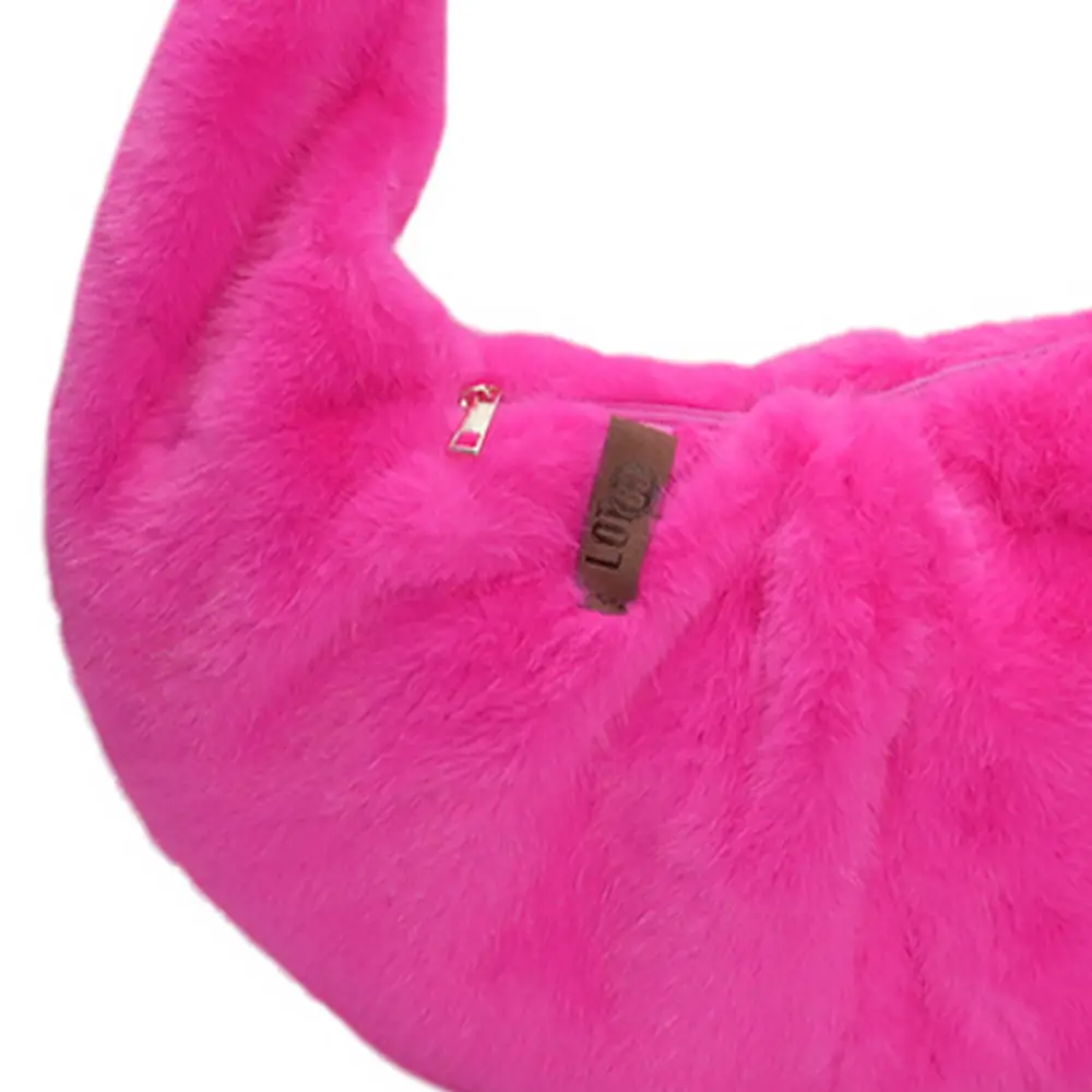 LOT83 Beutel Plüsch Nr. 04, rund , pink
