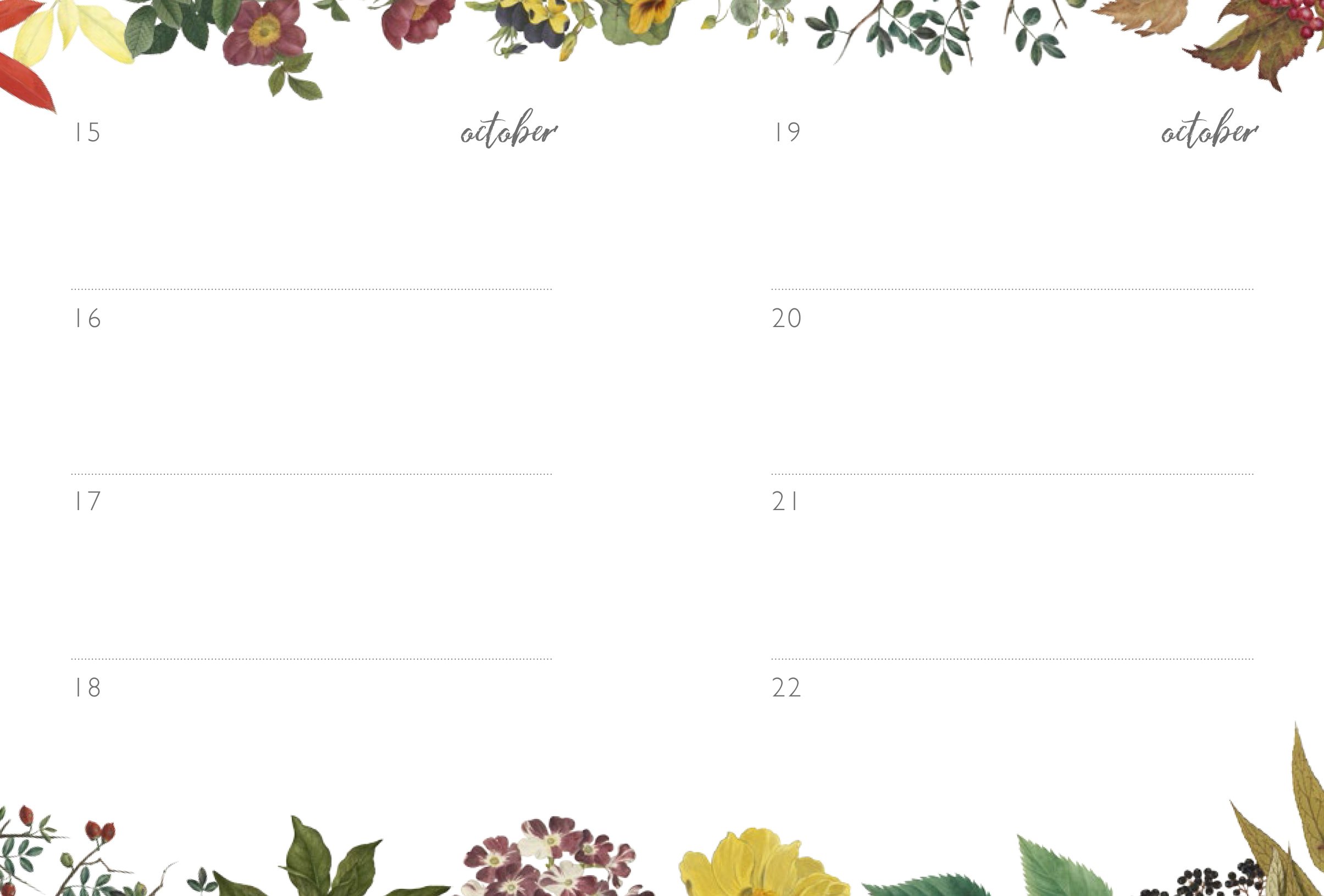 Notizbuch Birthday Book Frances Lincoldn von der Royal Horticultural Society