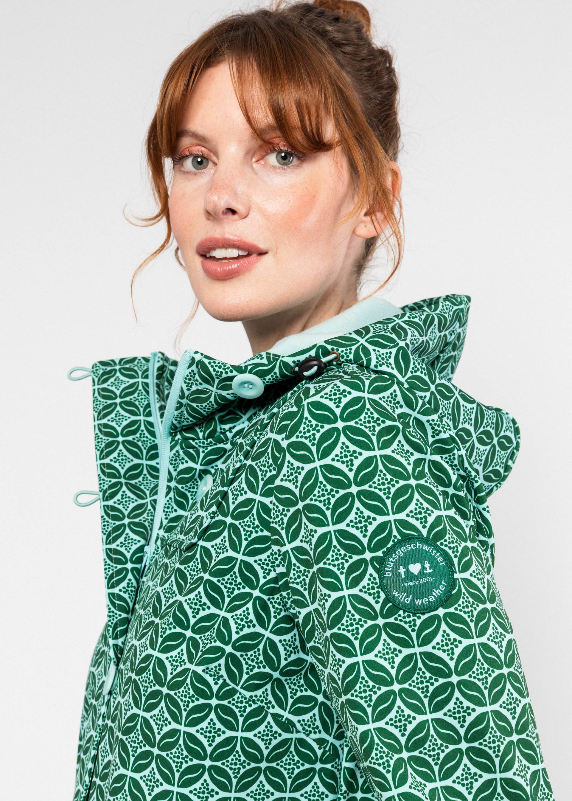 Blutsgeschwister Softshelljacke Wild Weather - moonlit bloom, Grün