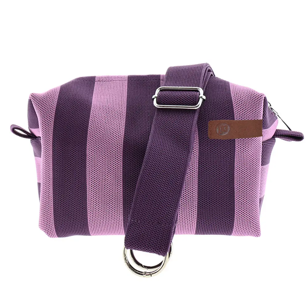 LOT83 Umhängetasche Megan 18, Streifen Violett