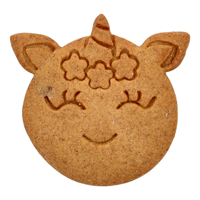 Ausstecherle Kugel-Einhorn 7,5 cm, Edelstahl von Birkmann, mit Innenprägung, Prägeausstecher, Ausstechform