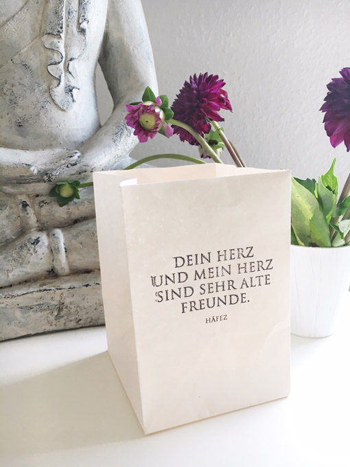 Wunderwort Lichttüte "Dein Herz & Mein Herz" Hāfez