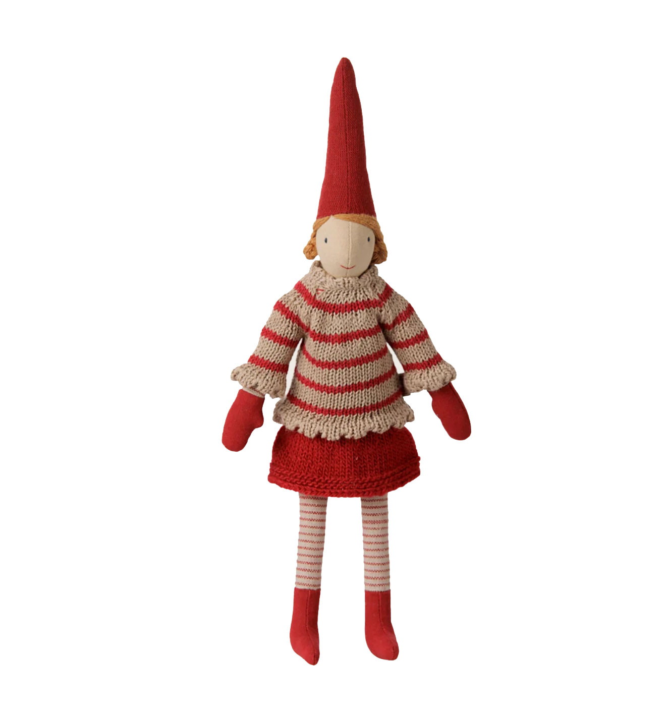 Maileg Pixy, Größe 2 – Mädchen – Gestreifter gestrickter Pullover, ca. 31 cm