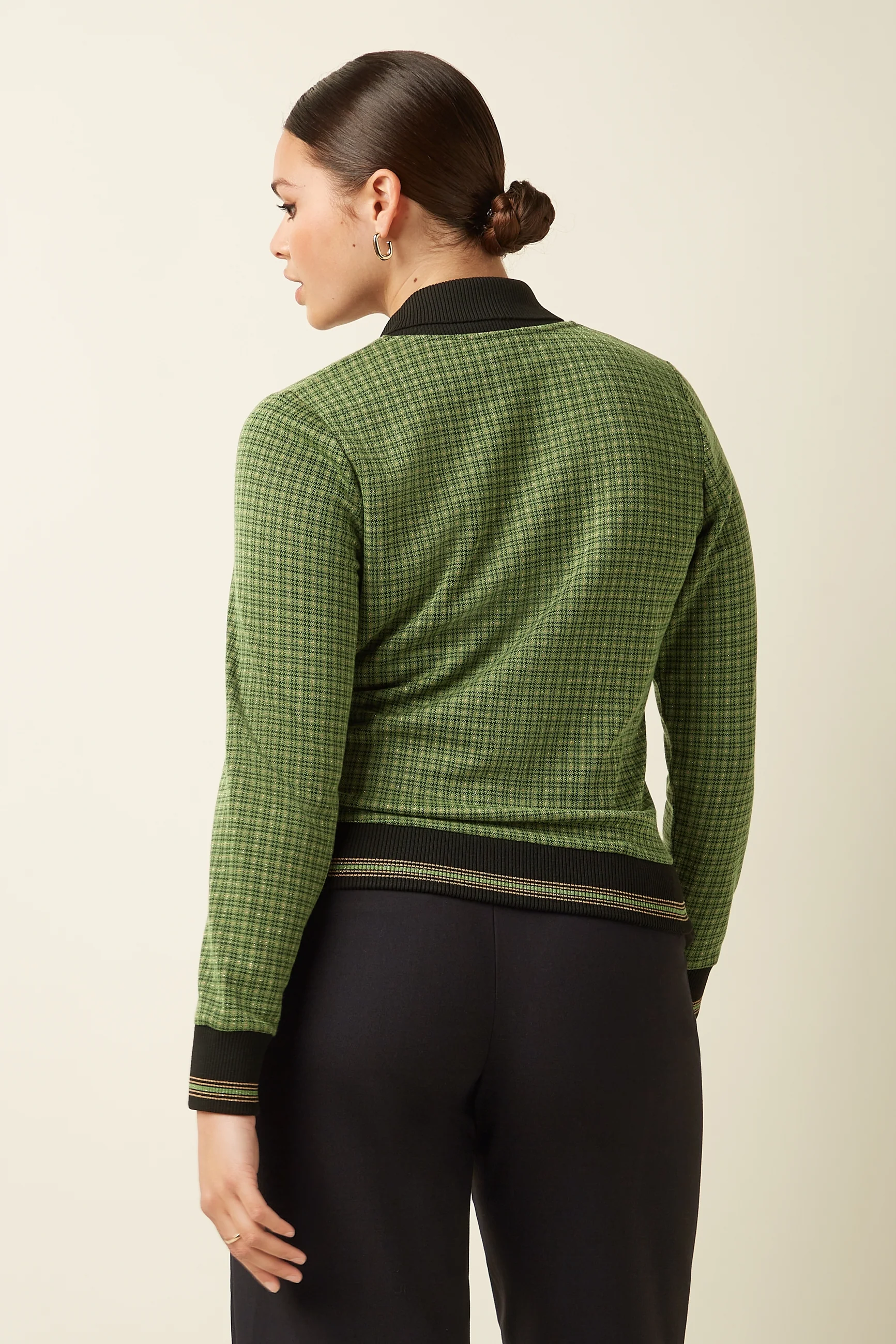 King Louie Cleo Jacket Ivy Check, Farbe Guacemole Green - Ivy Check