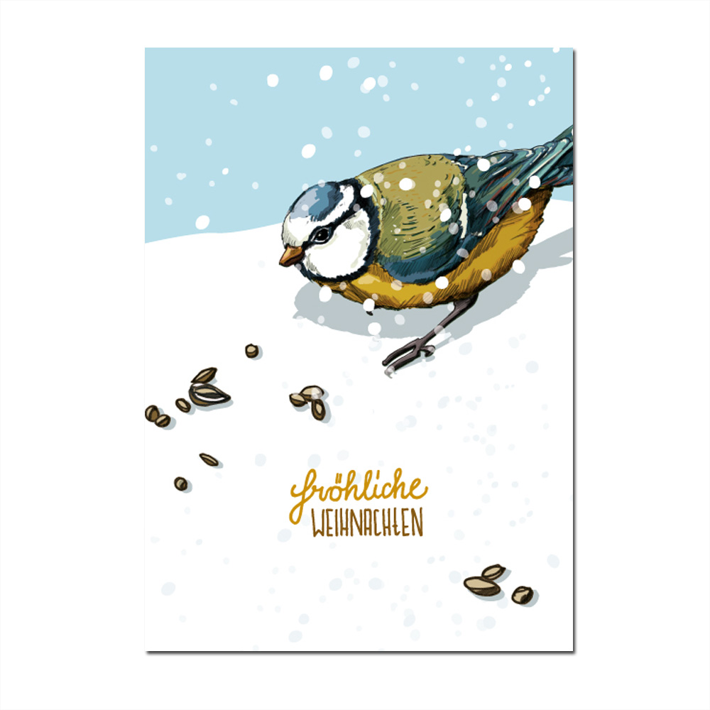 Postkarte - TIKA " Fröhliche Weihnachten" von illi   