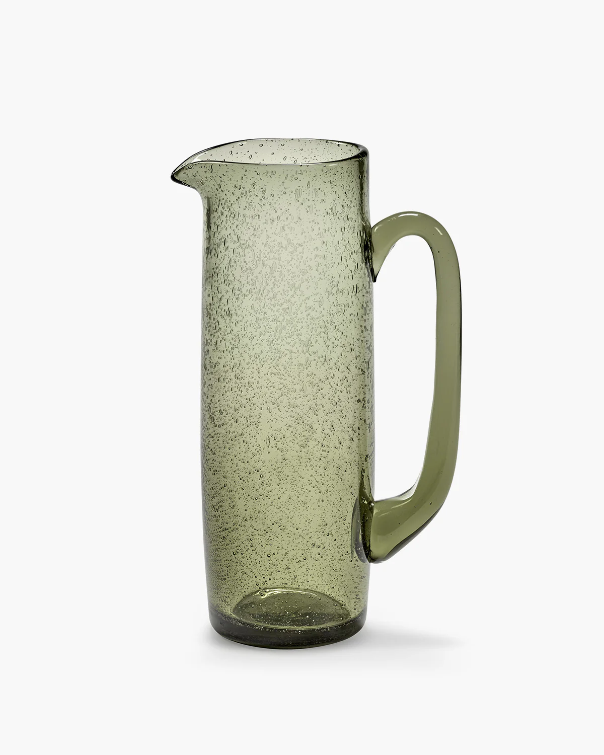 Krug grün Verde Lanza, Glas, Höhe ca. 24,8 cm