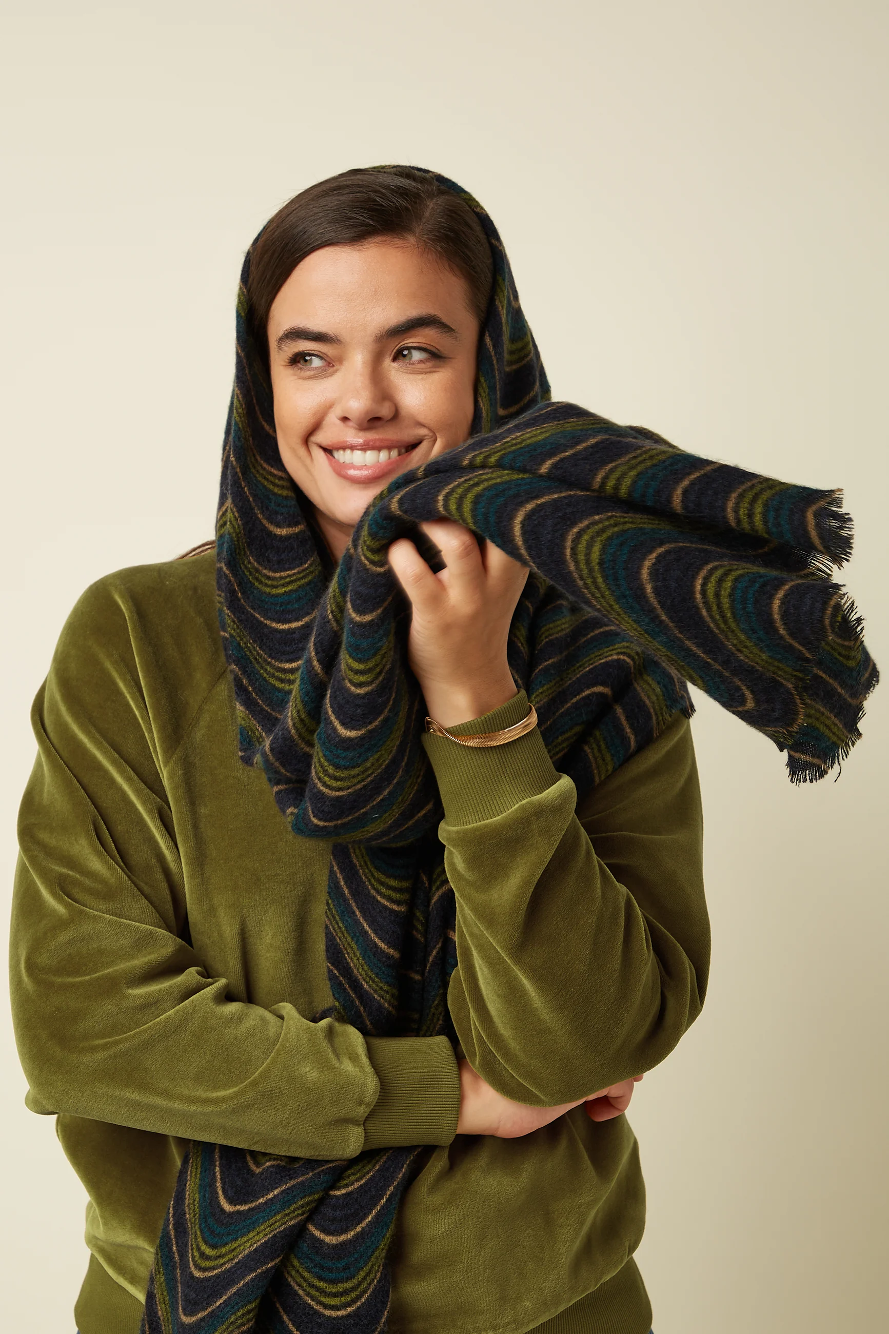 King Louie Schal Jefferson Scarf, Farbe Evening Blue