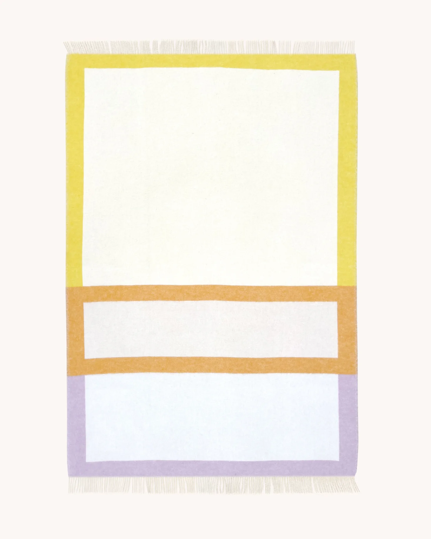 Maison Deux Wolldecke Color Block No.1 Lila, ca. 130 x 200 cm, Plaid, 100 % Wolle  