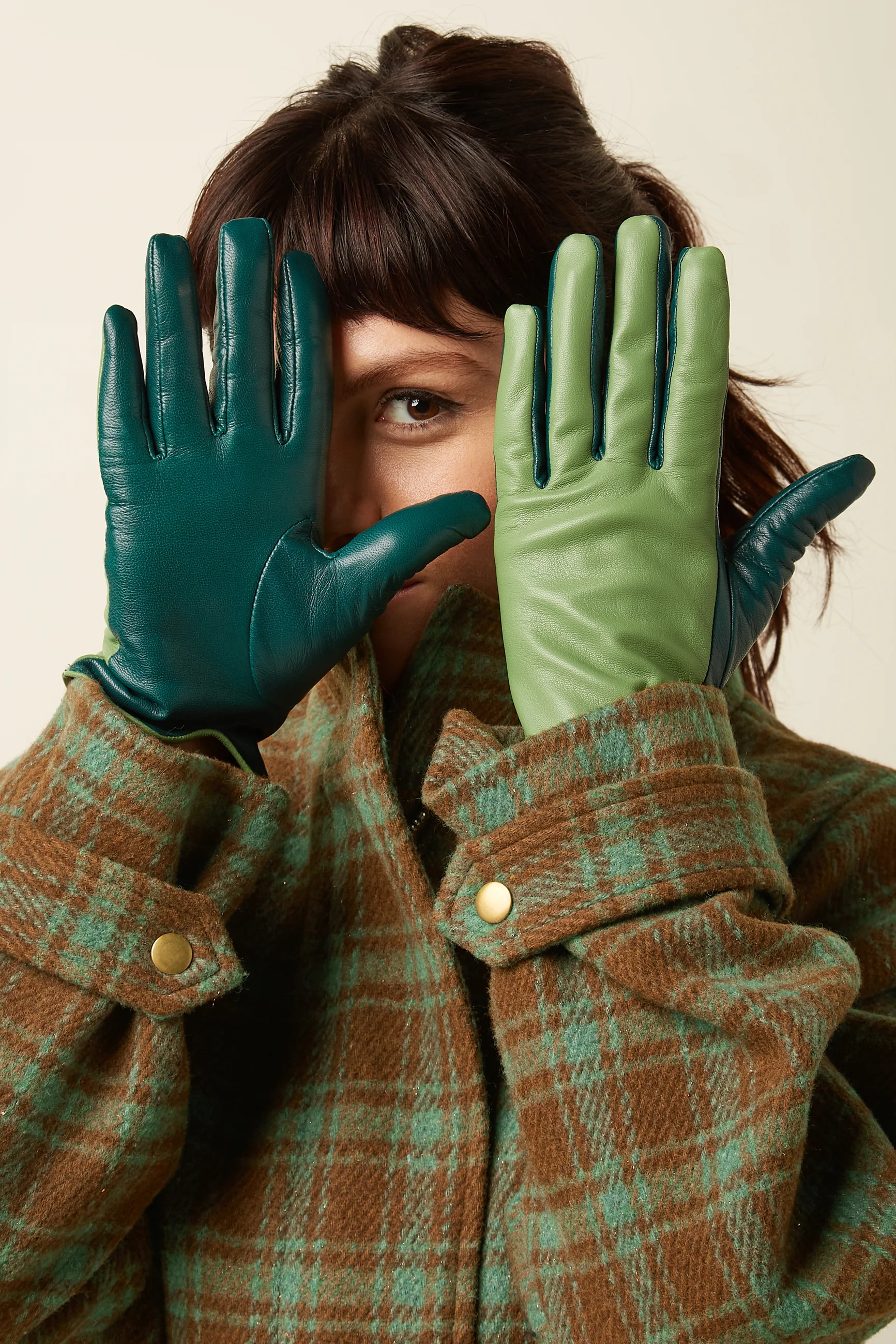 % King Louie Handschuhe Leder, Leather Gloves, Farbe:  Pine Green - Gloves 