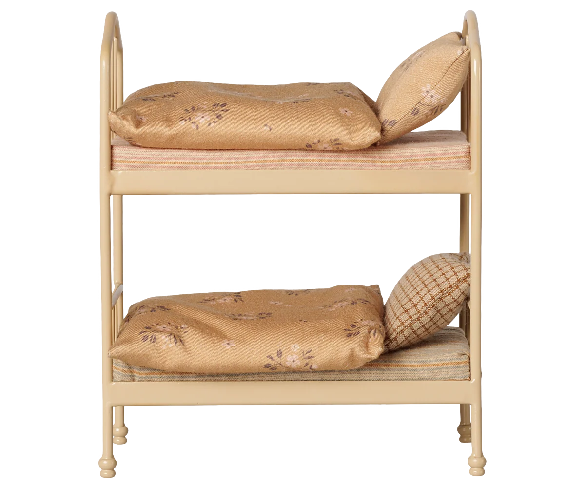 Maileg Etagenbett, Maus – Beige für das  Mausehaus, ca. 17,5 x 14,5 x 9 cm