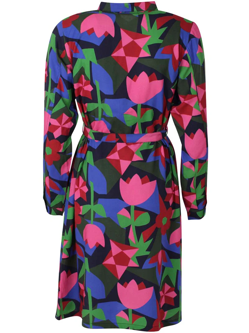 % Danefae Daneheritage Kleid Viscose Dress Dark Navy GEOFLEUR
