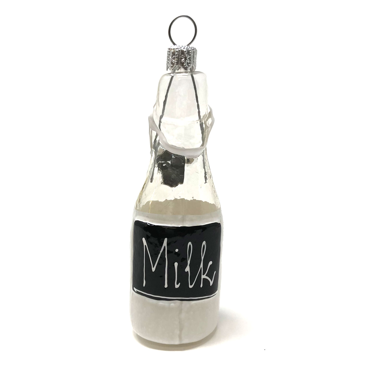 Christbaumkugel Flasche Milch/Milk ca. 8,5 cm, Glas 