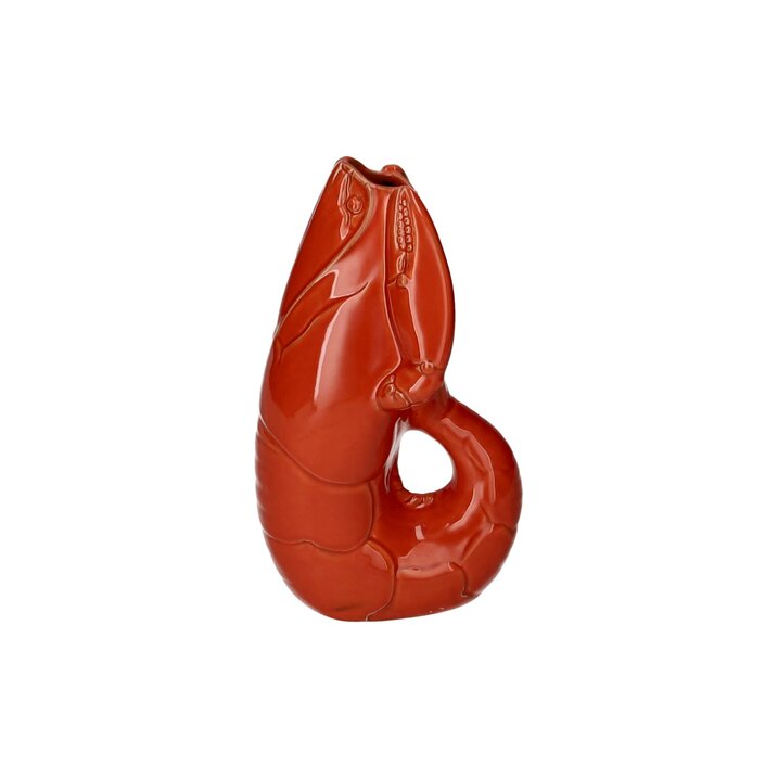 % Madame Crevette, Hummer, Vase, S, orangerot, Höhe ca. 26 cm