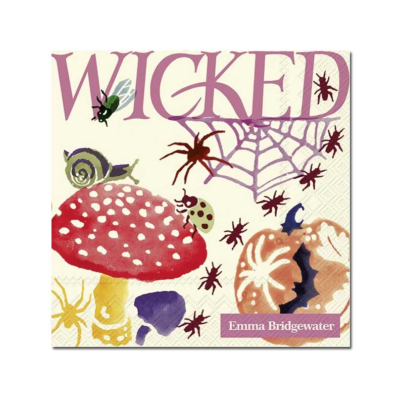 Papierservietten  SPOOKY SPELLS cream , Halloween, 25 x 25 cm, Cocktailservietten von IHR  , Emma Bridgewater 